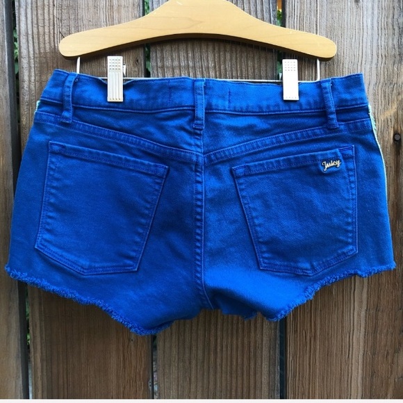Juicy Couture Zuma blue sequin mini shorts 25 S - Picture 2 of 4
